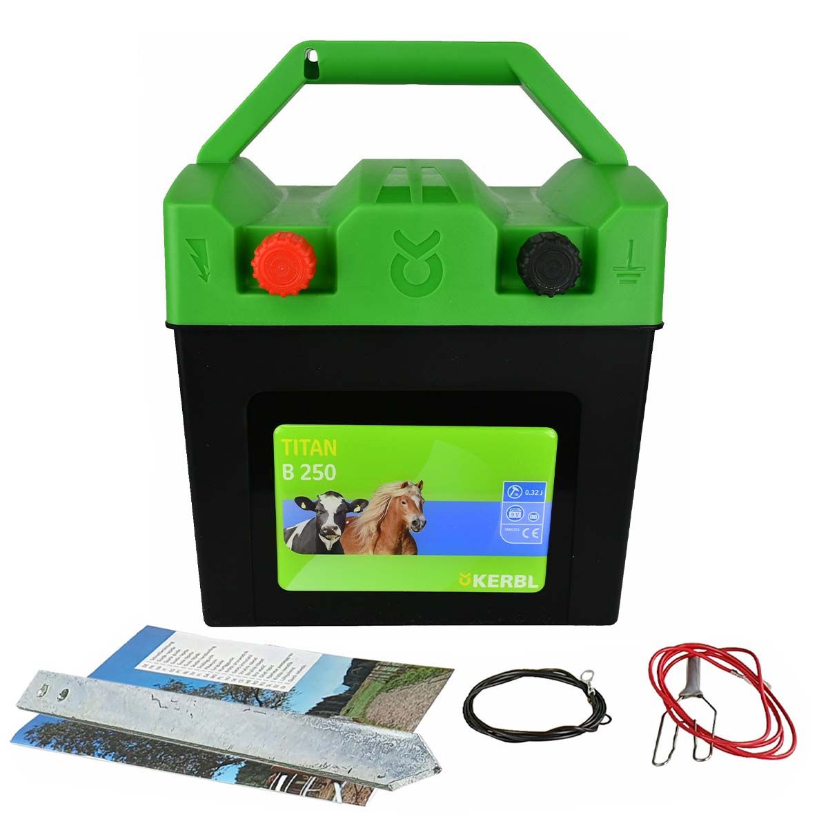 Elektryzator bateryjno - akumulatorowy 12V Kerbl Titan B250 - Cavalo